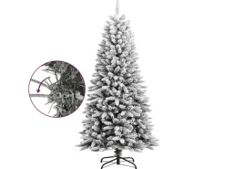 vidaXL Künstlicher Weihnachtsbaum Beschneit 120 cm PVC&PE