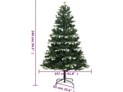 vidaXL Künstlicher Weihnachtsbaum Klappbar Beschneit 240 cm Modell 3