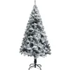 vidaXL Künstlicher Weihnachtsbaum Beschneit Grün 150 cm PVC