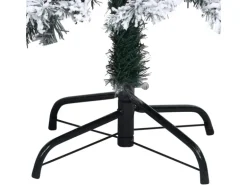 vidaXL Künstlicher Weihnachtsbaum Beschneit Grün 150 cm PVC