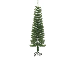 vidaXL Künstlicher Weihnachtsbaum mit Ständer Schlank 150 cm PE