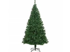 vidaXL Künstlicher Weihnachtsbaum mit Dicken Zweigen Grün 210 cm PVC