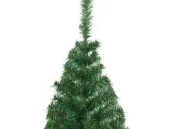vidaXL Künstlicher Weihnachtsbaum mit Dicken Zweigen Grün 210 cm PVC