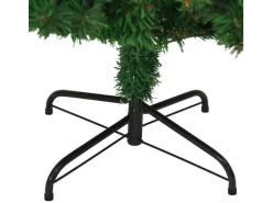 vidaXL Künstlicher Weihnachtsbaum mit Dicken Zweigen Grün 210 cm PVC