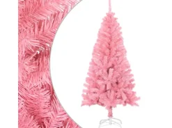 vidaXL Künstlicher Weihnachtsbaum mit Ständer Rosa 150 cm PVC