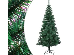 vidaXL Künstlicher Weihnachtsbaum Schillernde Spitzen Grün 150 cm PVC