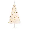 vidaXL Künstlicher Weihnachtsbaum mit Kugeln und LEDs Weiß 180 cm