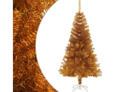 vidaXL Künstlicher Weihnachtsbaum mit Ständer Golden 150 cm PET