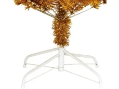 vidaXL Künstlicher Weihnachtsbaum mit Ständer Golden 180 cm PET