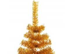 vidaXL Künstlicher Weihnachtsbaum mit Ständer Golden 180 cm PET