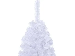 vidaXL Künstlicher Weihnachtsbaum mit Dicken Zweigen Weiß 210 cm PVC