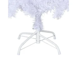 vidaXL Künstlicher Weihnachtsbaum mit Dicken Zweigen Weiß 210 cm PVC