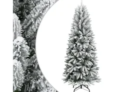 vidaXL Künstlicher Weihnachtsbaum Beschneit 240 cm PVC PE