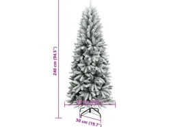 vidaXL Künstlicher Weihnachtsbaum Beschneit 240 cm PVC PE