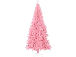 vidaXL Künstlicher Weihnachtsbaum mit Ständer Rosa 210 cm PVC