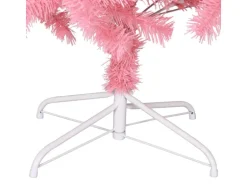 vidaXL Künstlicher Weihnachtsbaum mit Ständer Rosa 210 cm PVC