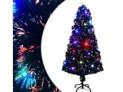 vidaXL Künstlicher Weihnachtsbaum mit StänderLED 150 cm Fiberoptik