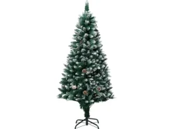 vidaXL Künstlicher Weihnachtsbaum mit Zapfen und Schnee 180 cm