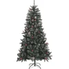 vidaXL Künstlicher Weihnachtsbaum mit Ständer Grün 180 cm PVC