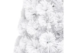 vidaXL Künstlicher Weihnachtsbaum mit LED Weiß 240 cm Glasfaser