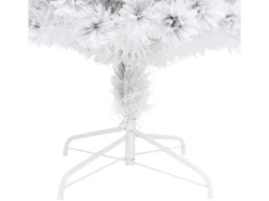 vidaXL Künstlicher Weihnachtsbaum mit LED Weiß 240 cm Glasfaser