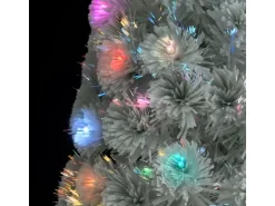 vidaXL Künstlicher Weihnachtsbaum mit LED Weiß 240 cm Glasfaser