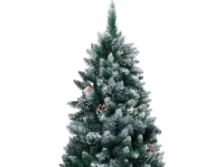 vidaXL Künstlicher Weihnachtsbaum mit Kiefernzapfen und Schnee 150 cm