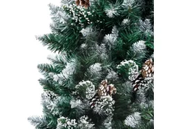 vidaXL Künstlicher Weihnachtsbaum mit Kiefernzapfen und Schnee 150 cm