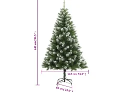 vidaXL Künstlicher Weihnachtsbaum Klappbar Beschneit 240 cm Modell 4