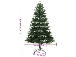 vidaXL Künstlicher Weihnachtsbaum Klappbar Beschneit 120 cm Modell 2