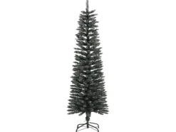 vidaXL Künstlicher Weihnachtsbaum mit Ständer Schlank Grün 150 cm PVC