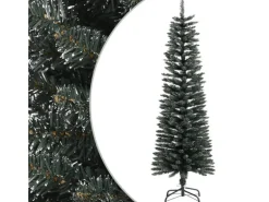 vidaXL Künstlicher Weihnachtsbaum mit Ständer Schlank Grün 150 cm PVC