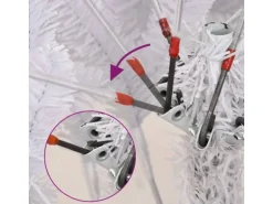 vidaXL Künstlicher Weihnachtsbaum Klappbar mit Ständer Weiß 240 cm