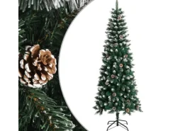 vidaXL Künstlicher Weihnachtsbaum mit Ständer Grün 240 cm PVC Modell 1