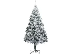 vidaXL Künstlicher Weihnachtsbaum Beschneit Grün 240 cm PVC