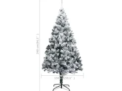 vidaXL Künstlicher Weihnachtsbaum Beschneit Grün 240 cm PVC