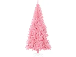 vidaXL Künstlicher Weihnachtsbaum mit Ständer Rosa 180 cm PVC