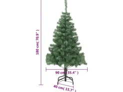 vidaXL Künstlicher Weihnachtsbaum mit Ständer 180 cm 564 Zweige