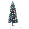 vidaXL Künstlicher Weihnachtsbaum mit Ständer/LED 240 cm Fiberoptik Modell 1
