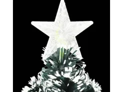 vidaXL Künstlicher Weihnachtsbaum mit Ständer/LED 240 cm Fiberoptik Modell 1