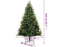 vidaXL Künstlicher Weihnachtsbaum Klappbar mit Ständer 210 cm Modell 3