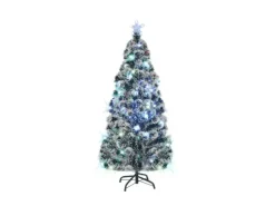 vidaXL Künstlicher Weihnachtsbaum mit StänderLED 150 cm Fiberoptik Modell 1