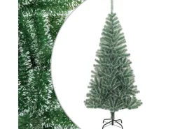 vidaXL Künstlicher Weihnachtsbaum Beschneit Grün 210 cm