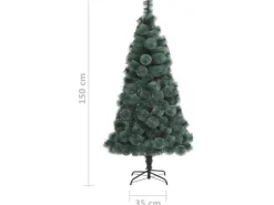 vidaXL Künstlicher Weihnachtsbaum mit Ständer Grün 150 cm PET