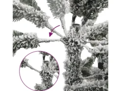 vidaXL Künstlicher Weihnachtsbaum Beschneit 180 cm PVC&PE