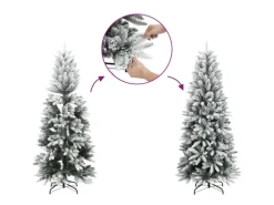 vidaXL Künstlicher Weihnachtsbaum Beschneit 180 cm PVC&PE
