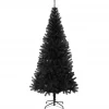 vidaXL Künstlicher Weihnachtsbaum mit Ständer Schwarz 180 cm PVC