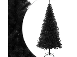 vidaXL Künstlicher Weihnachtsbaum mit Ständer Schwarz 180 cm PVC