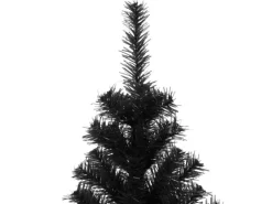 vidaXL Künstlicher Weihnachtsbaum mit Ständer Schwarz 180 cm PVC