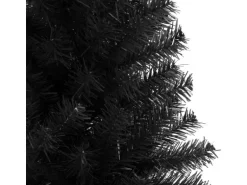 vidaXL Künstlicher Weihnachtsbaum mit Ständer Schwarz 180 cm PVC